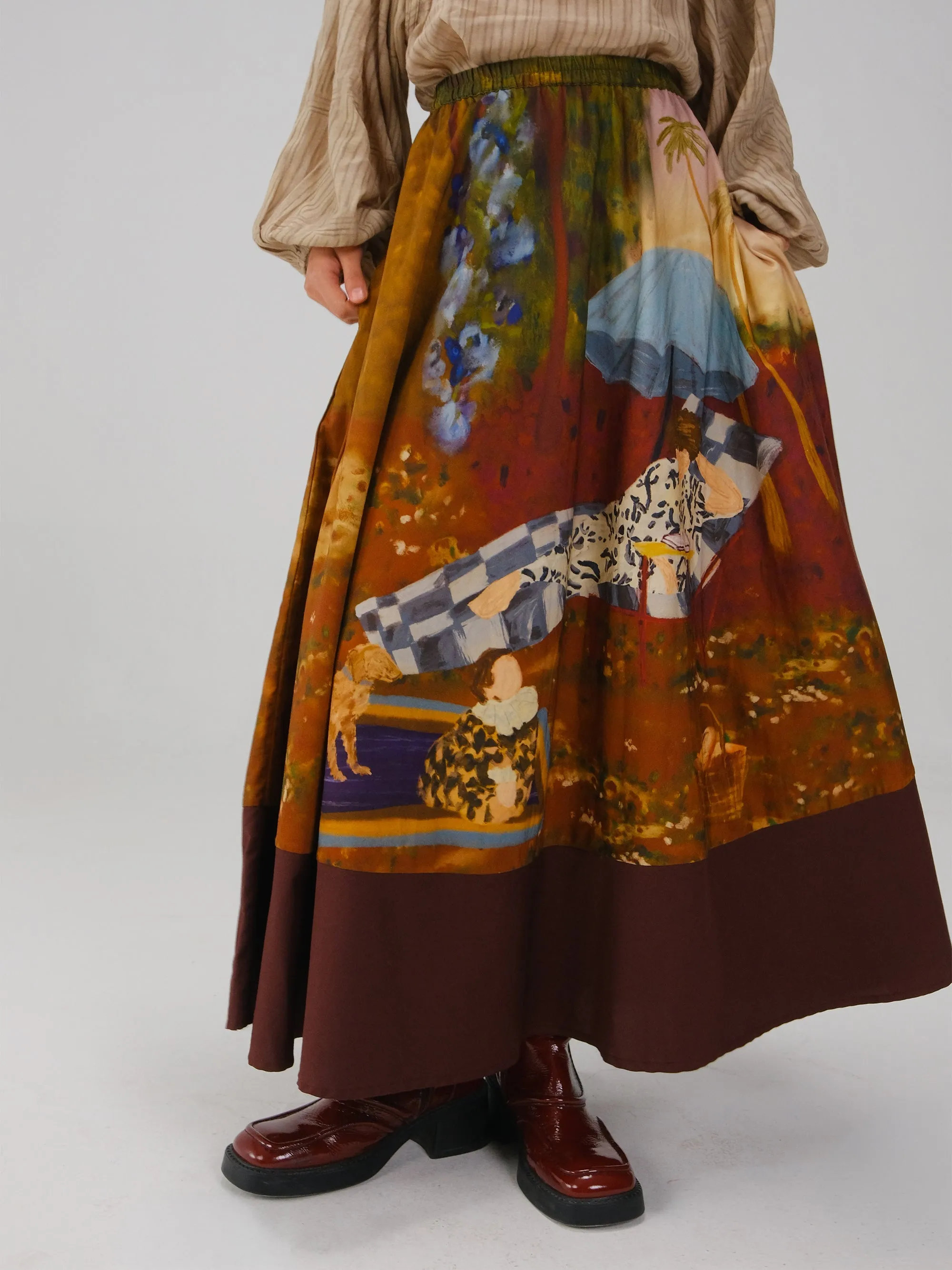 Print Blocked Skirt sold by Cord product image thumbnail 2