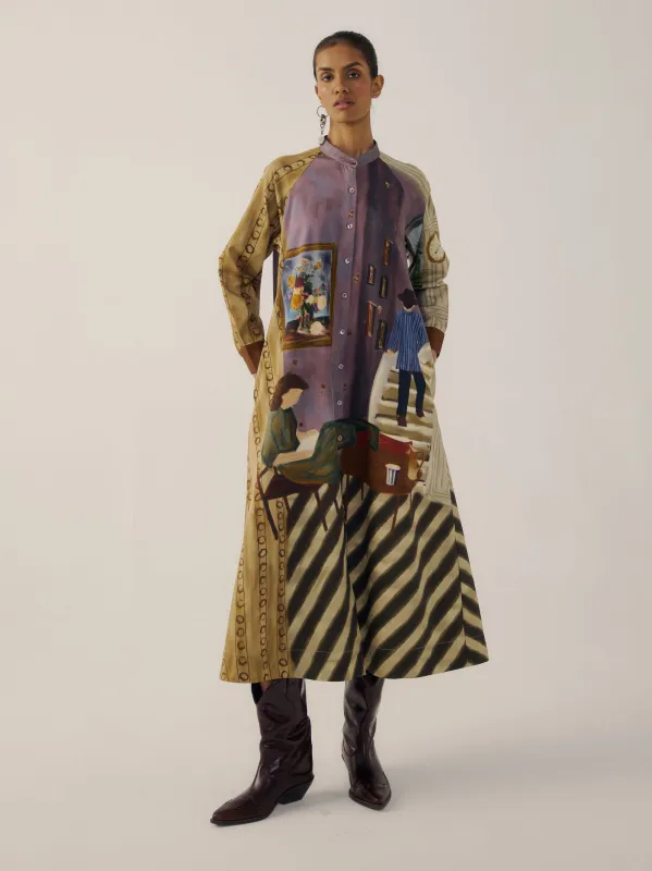 A-Line Long Dress made by Cord