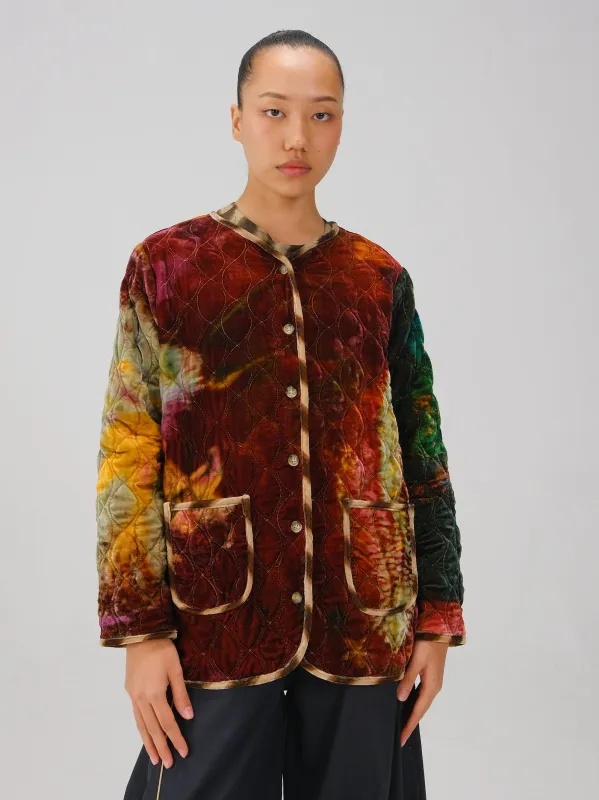 Collarless Quilted Jacket sold by Cord