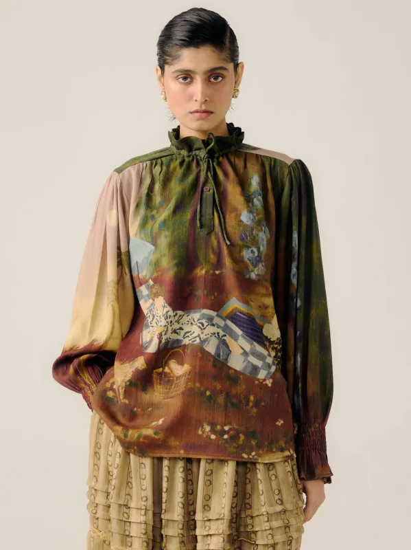 Ruffled Top made by Cord