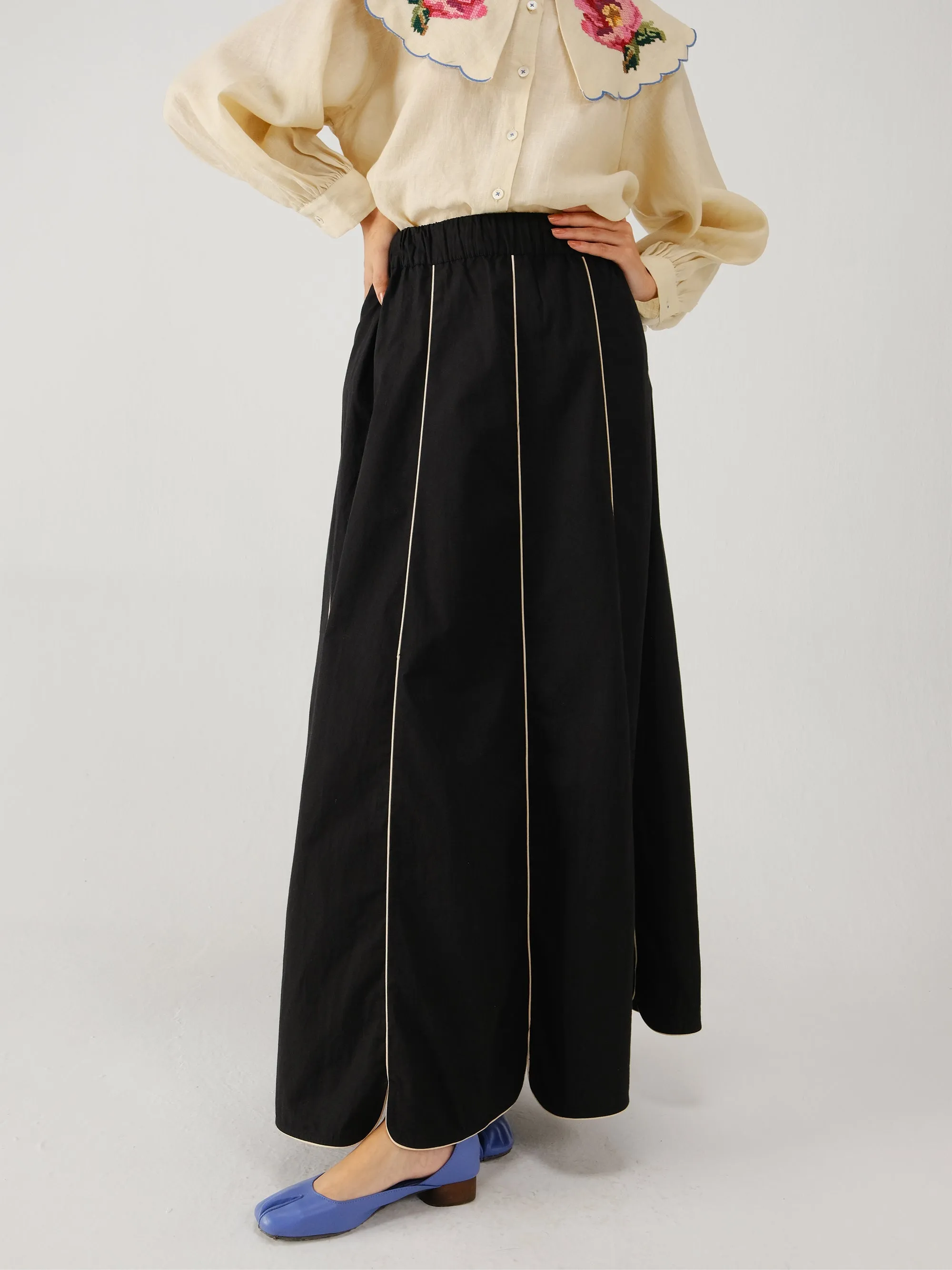 Paneled skirt sold by Cord product image thumbnail 2