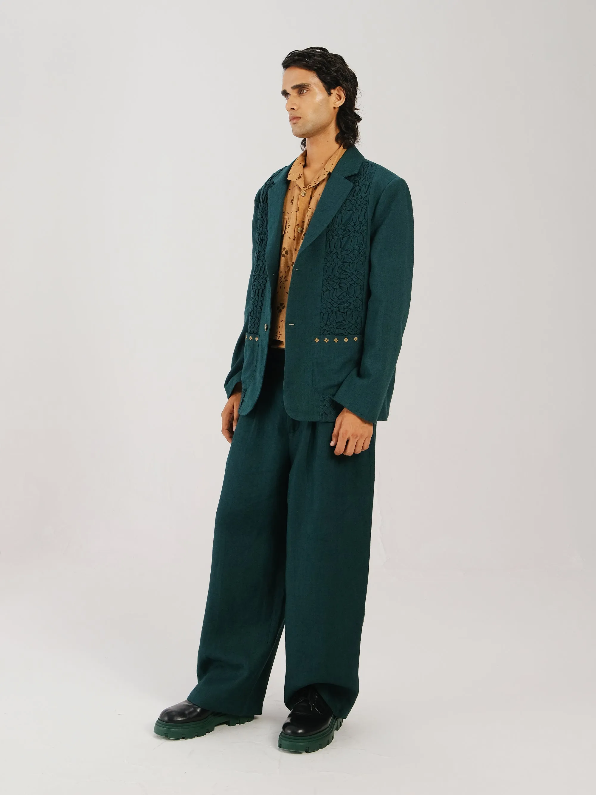 Front Smocked Blazer Set sold by Cord product image thumbnail 3