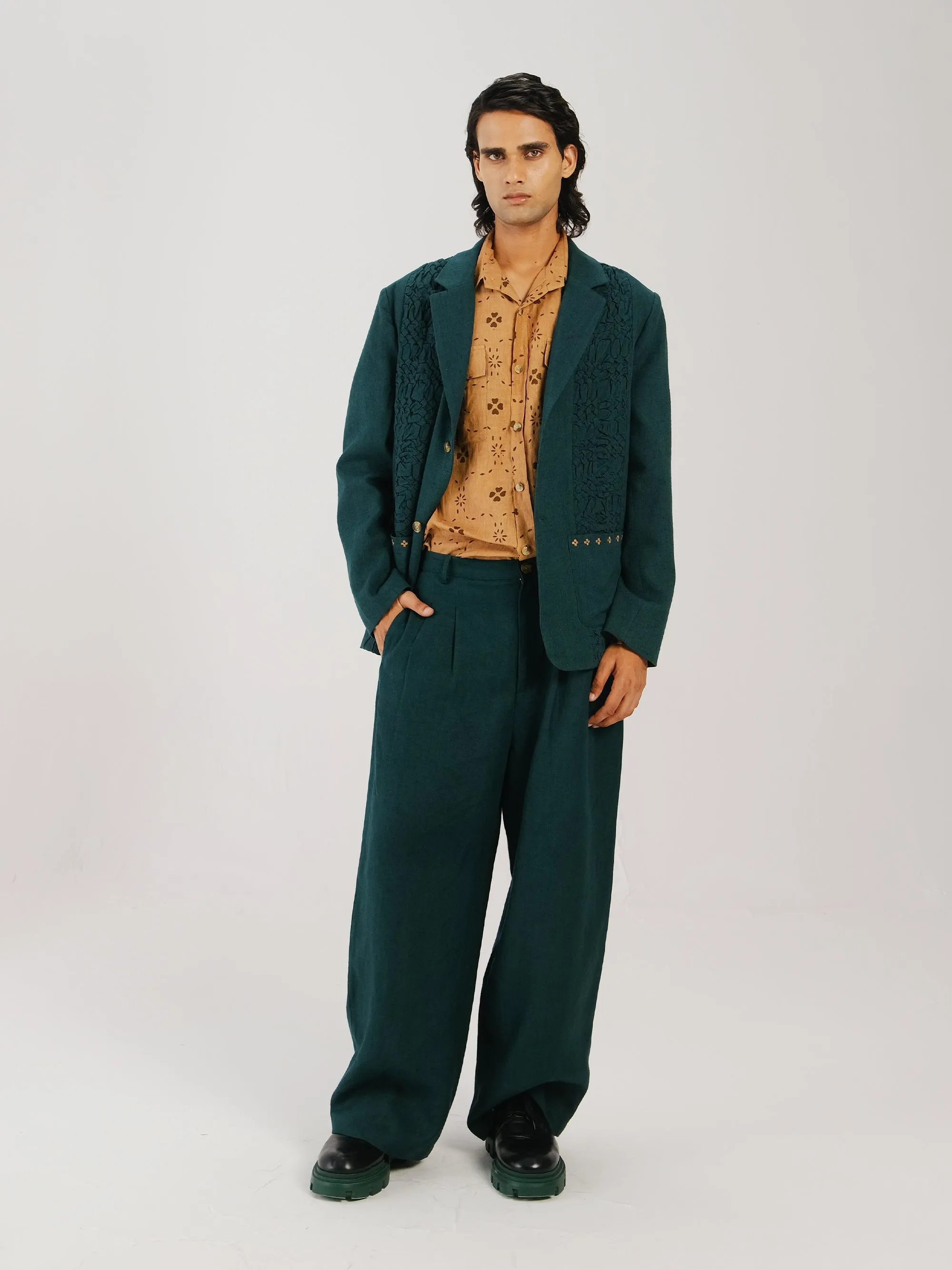 Front Smocked Blazer Set sold by Cord product image thumbnail 4