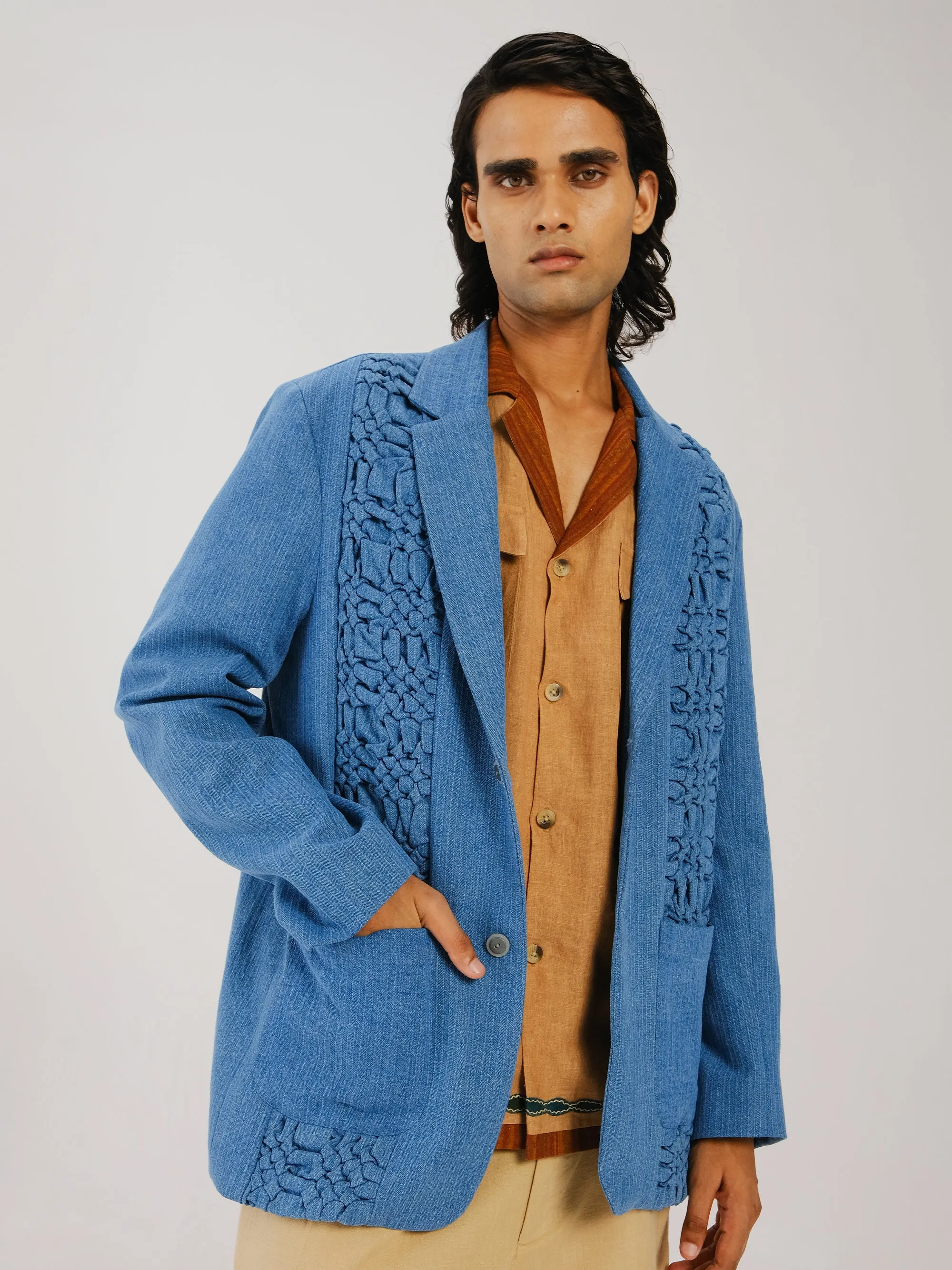Front Smocked Blazer sold by Cord product image thumbnail 2