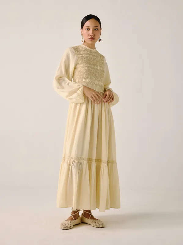 Heart Smocked Dress made by Cord