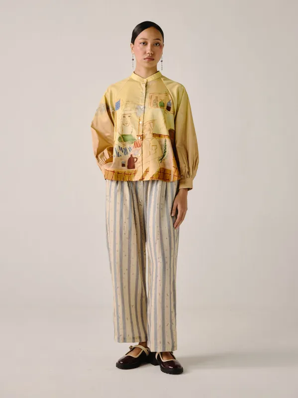 A-Line Shirt Set (Fisherman+Drawstring Pants) made by Cord