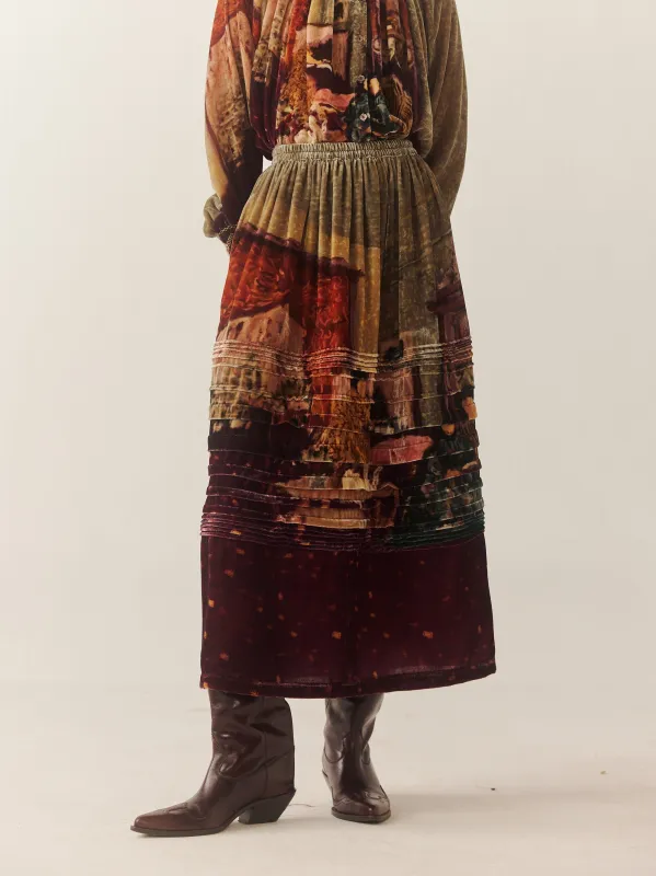 Pintuck Skirt made by Cord