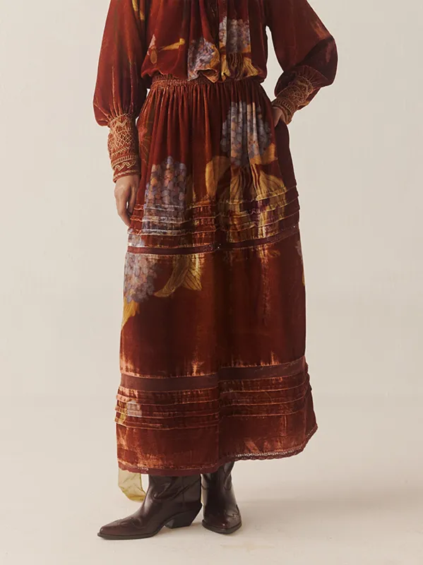 Emily Velvet Skirt made by Cord