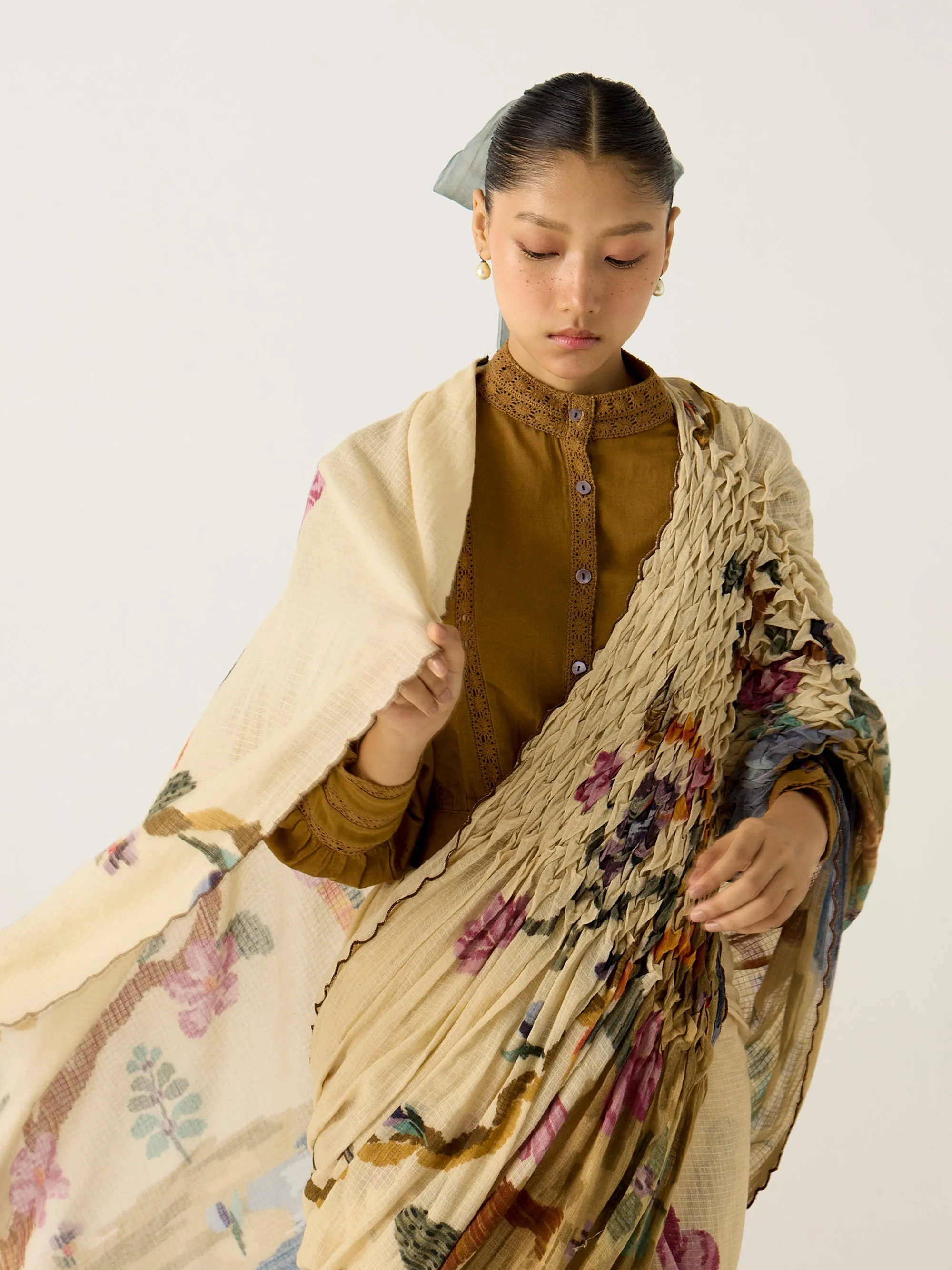 Smocked Saree sold by Cord product image thumbnail 4