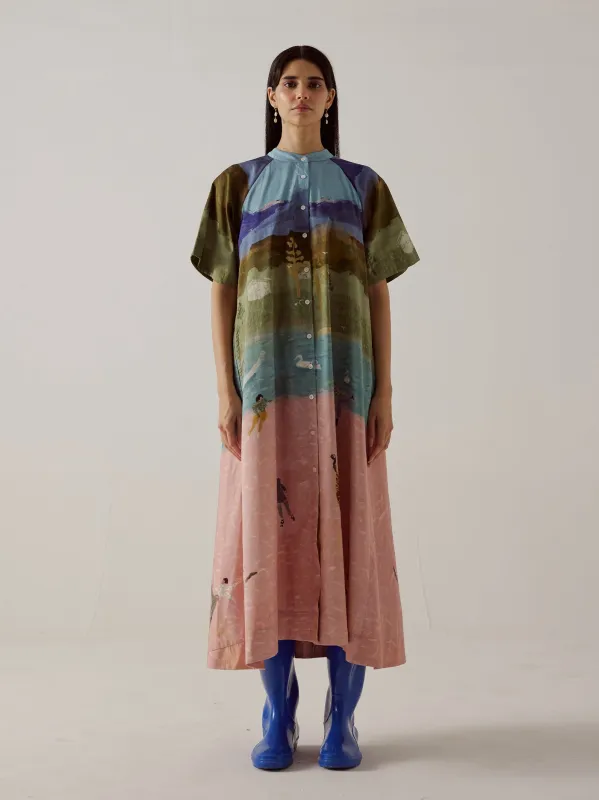 A-Line Long Dress made by Cord