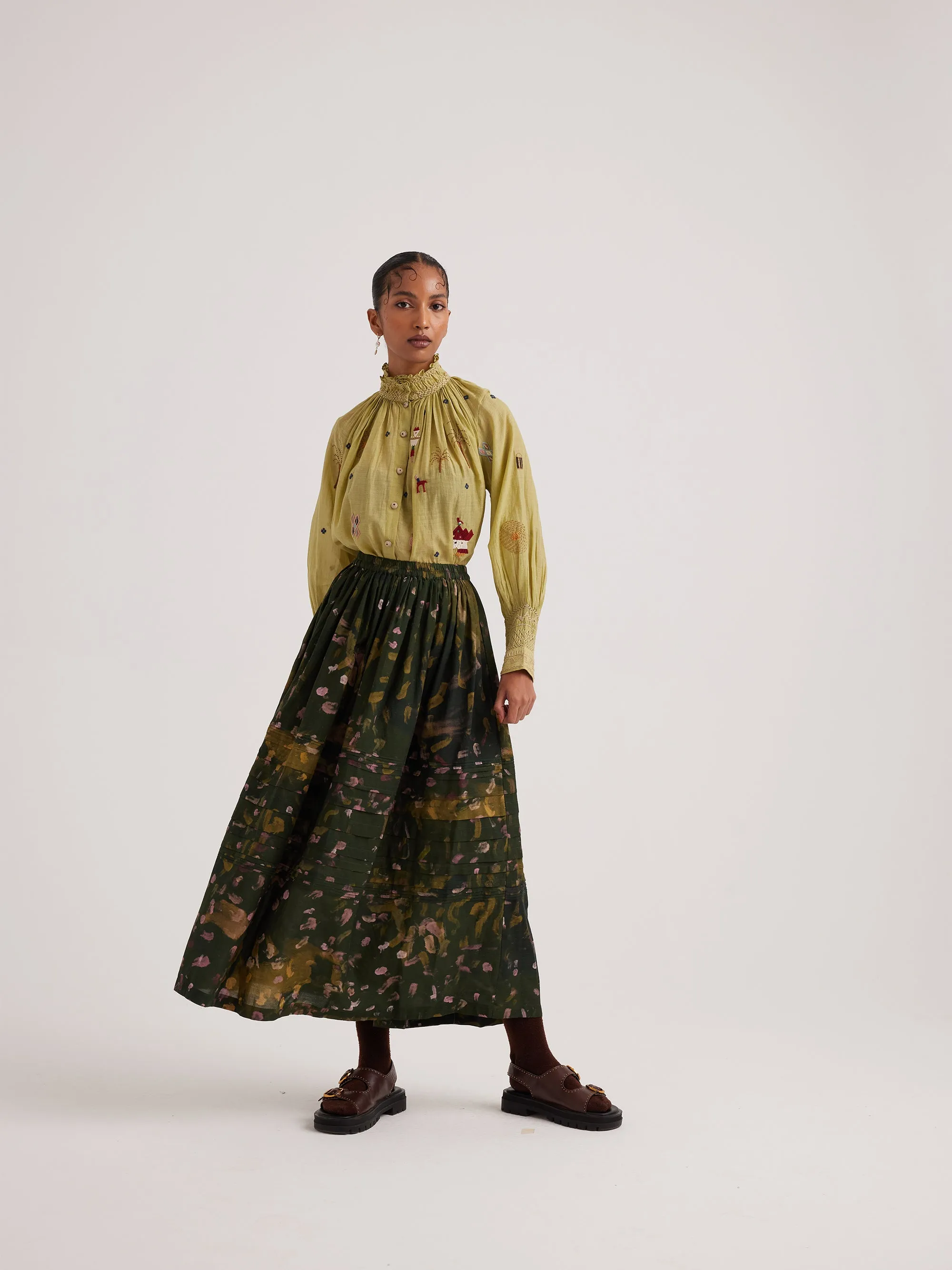 Pintuck Skirt sold by Cord product image thumbnail 2