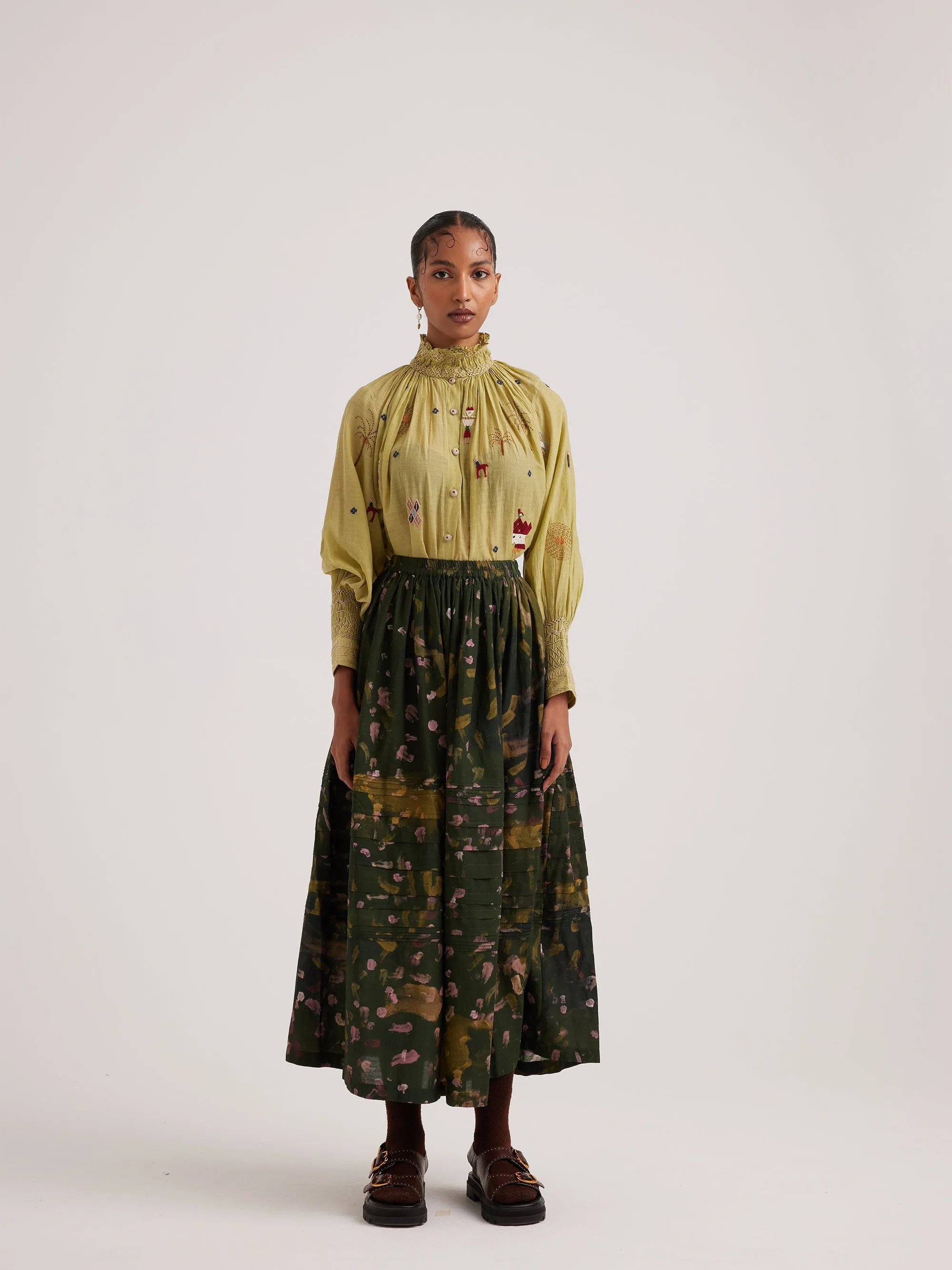 Pintuck Skirt sold by Cord product image thumbnail 3