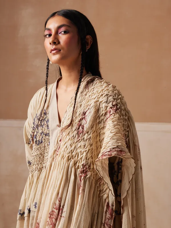 Smocked Saree made by Cord