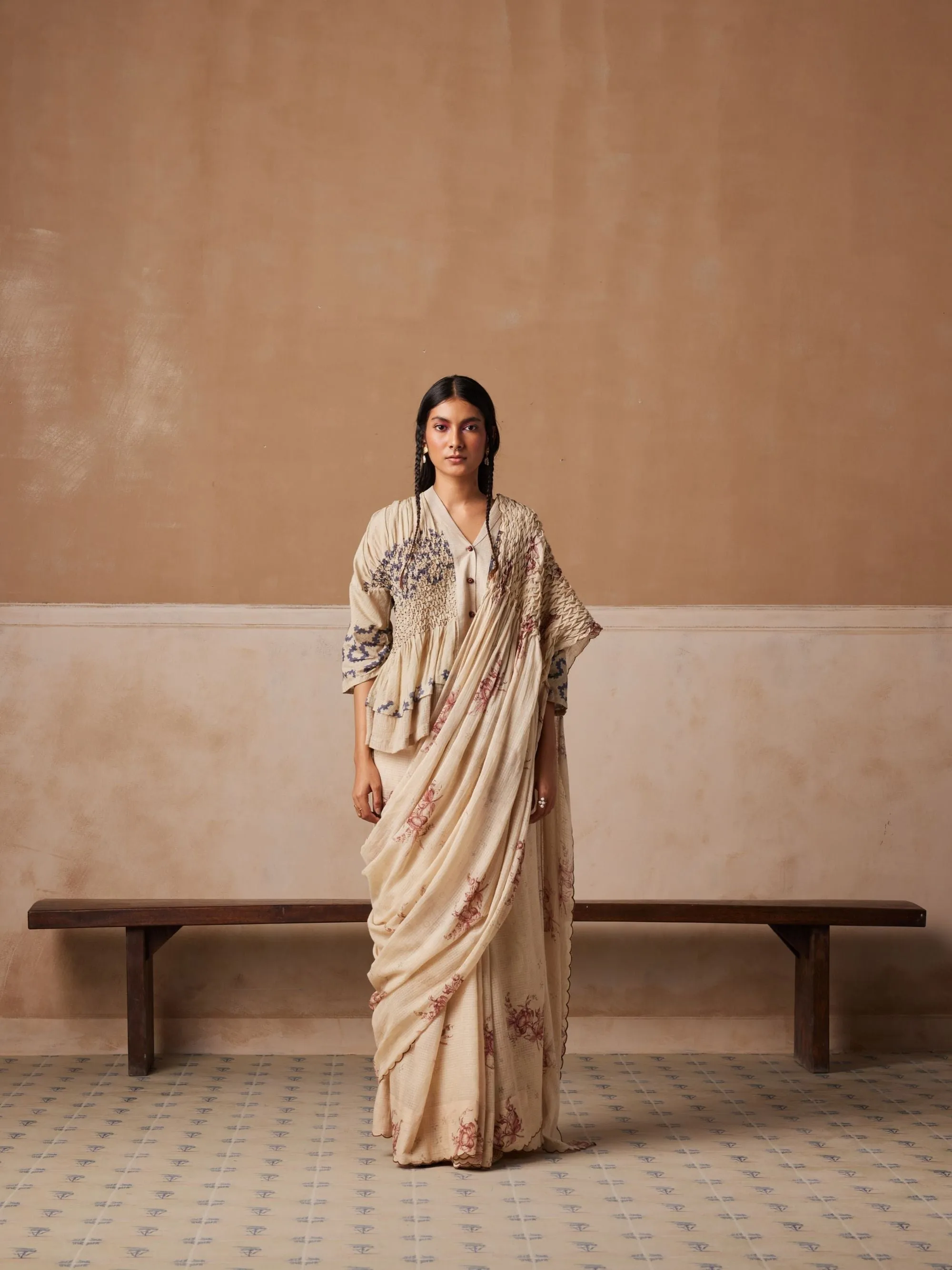 Smocked Saree sold by Cord product image thumbnail 2