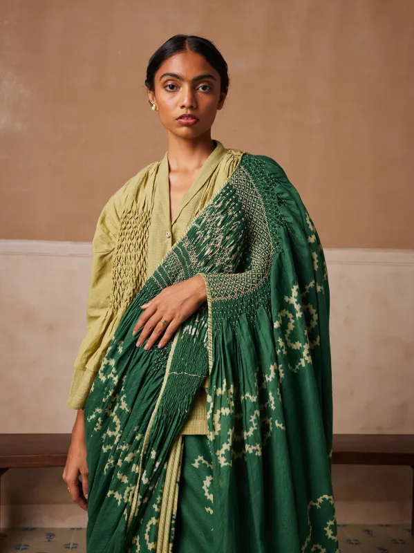 Smocked Saree + Top made by Cord
