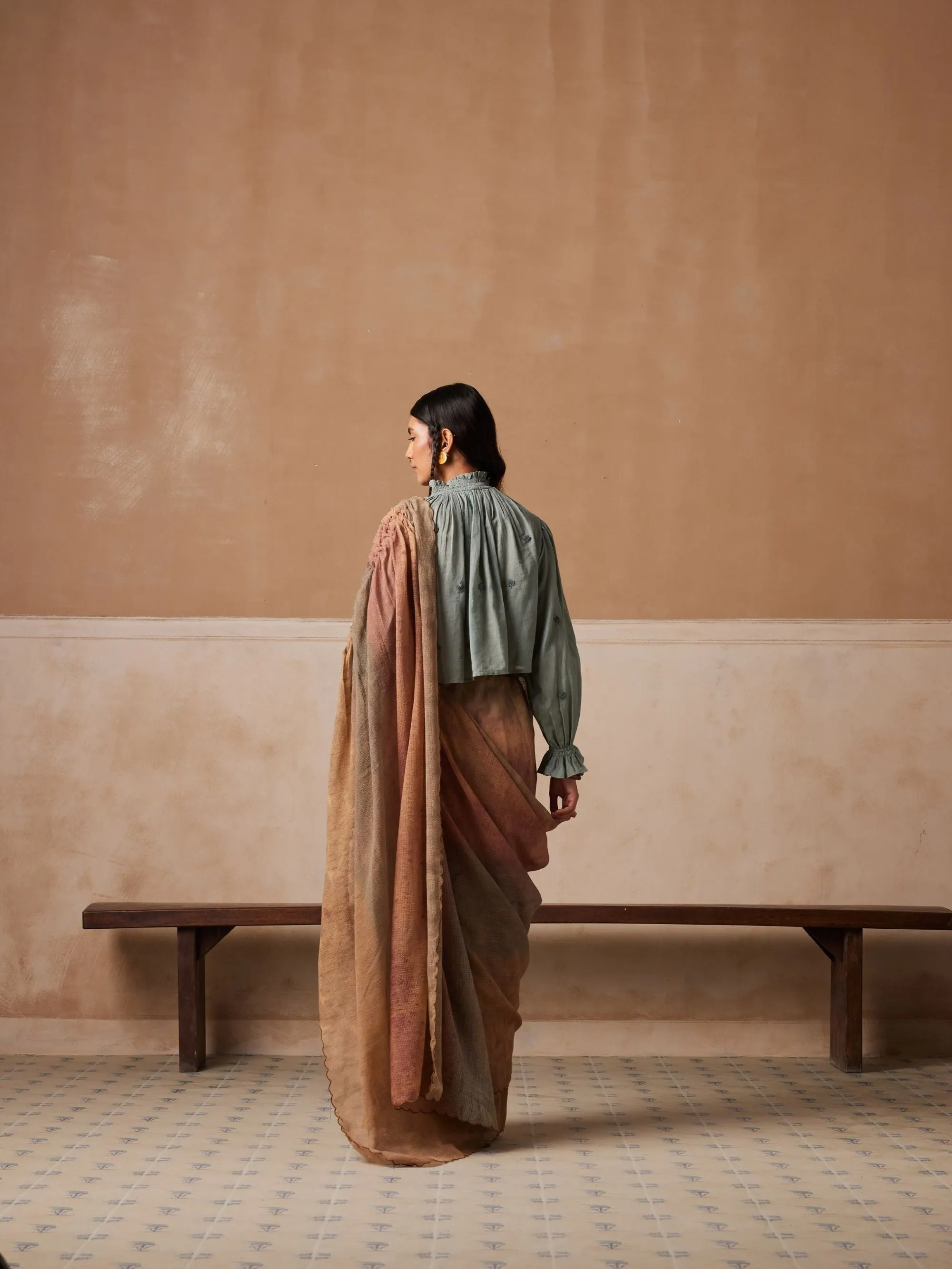 Smocked Saree sold by Cord product image thumbnail 4