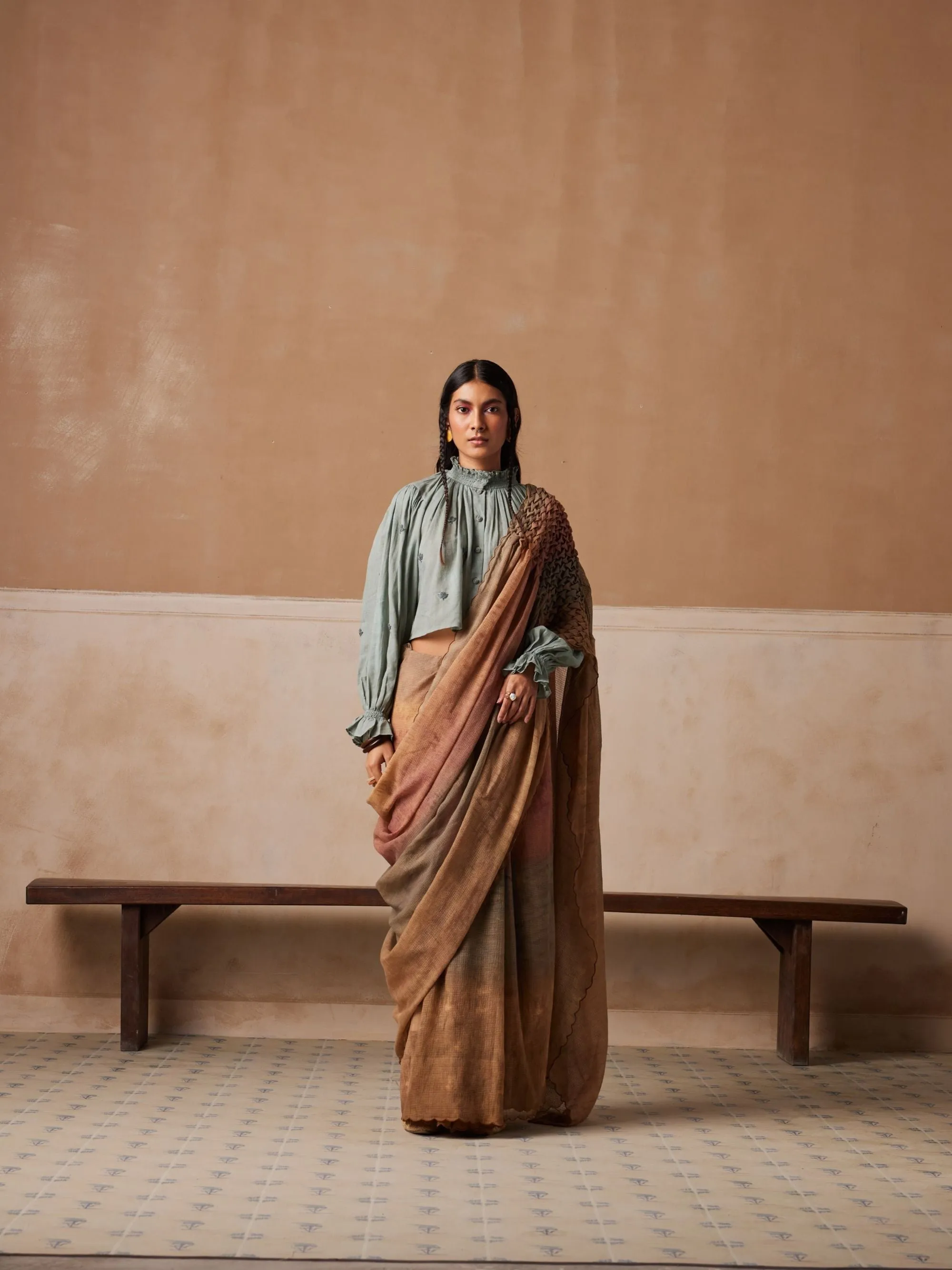 Smocked Saree sold by Cord product image thumbnail 2