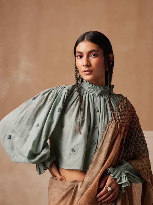 Smocked Saree + Top made by Cord