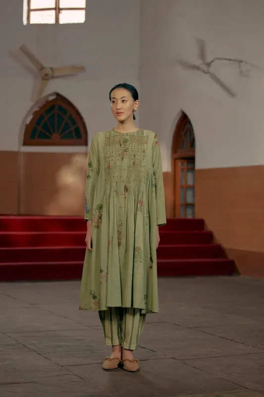 Pleat Pant made by Cord