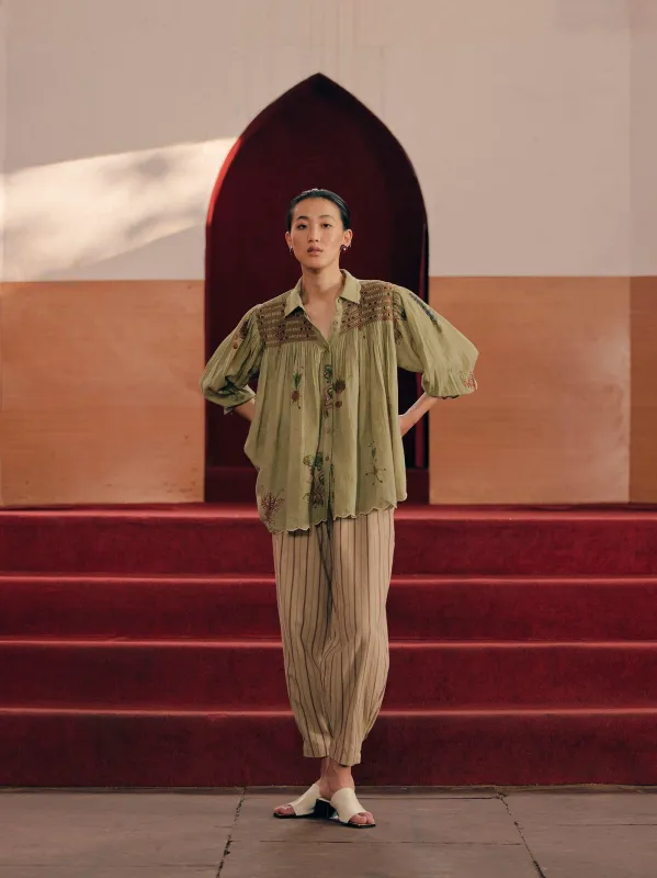 Pleat Pant made by Cord