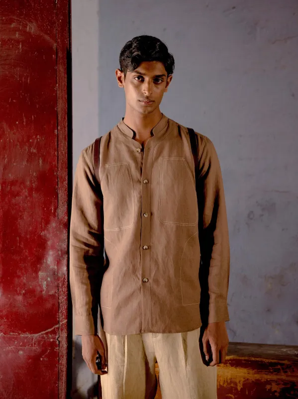 Collarless Shirt sold by Cord