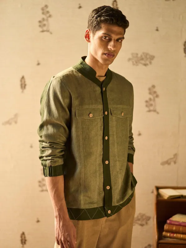 Collarless Jacket sold by Cord