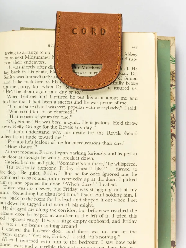 Leather Magnetic Bookmark sold by Cord