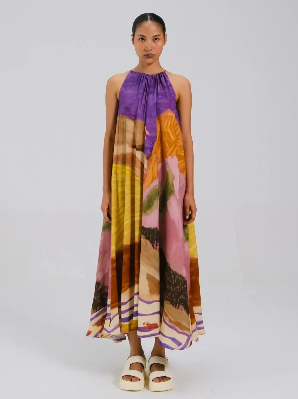 Circle Long Dress made by Cord