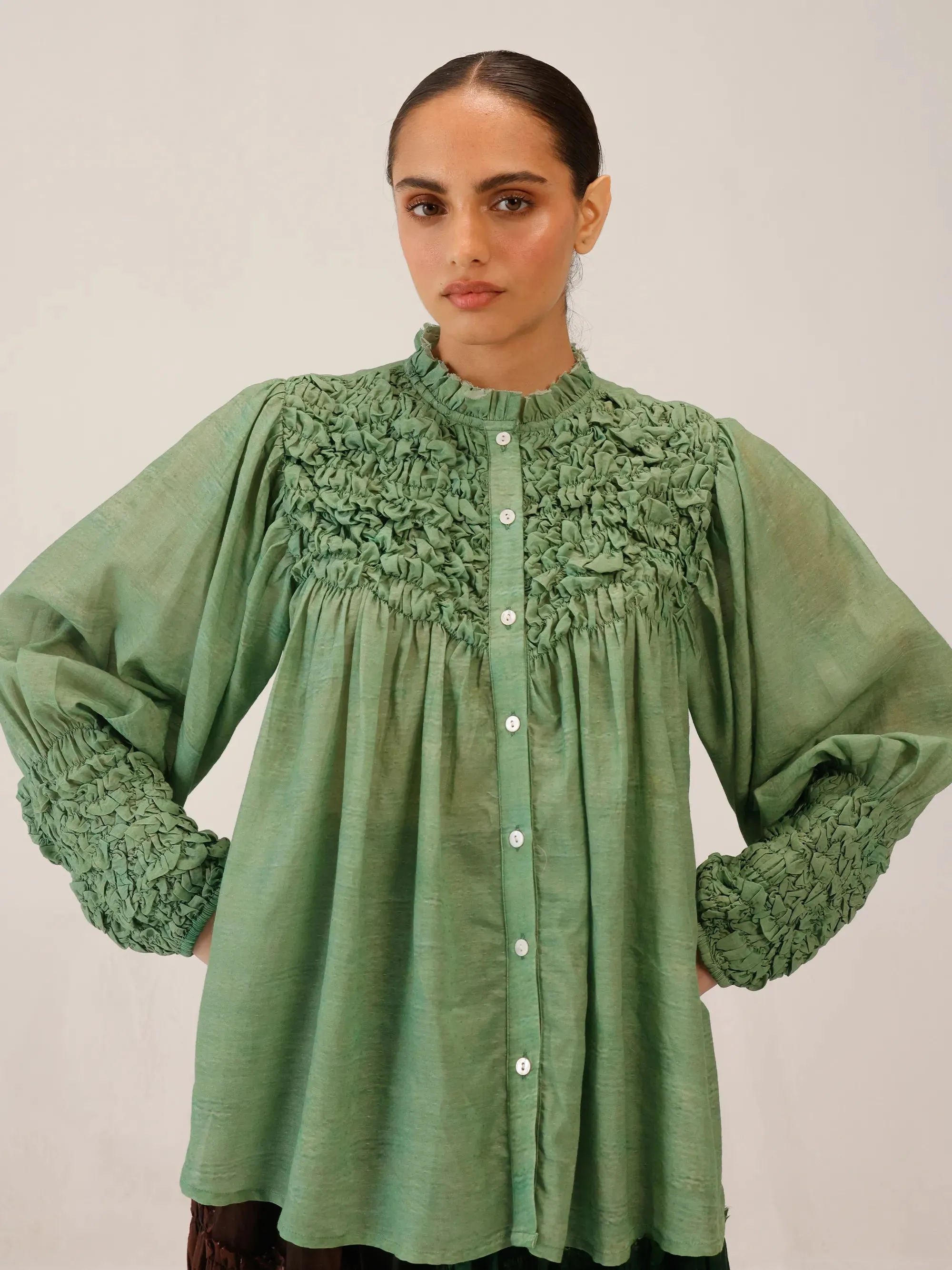 Smocked Shirt sold by Cord