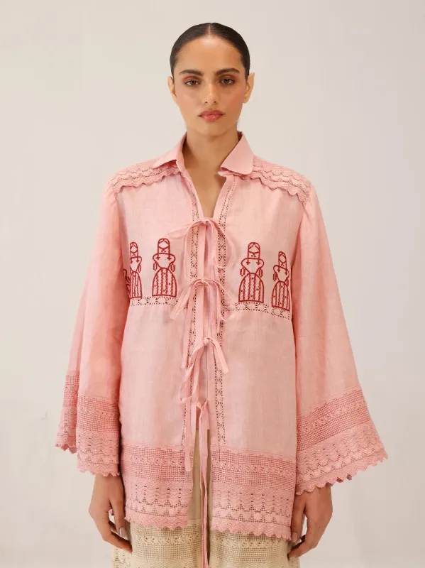 Tie Up Shirt made by Cord