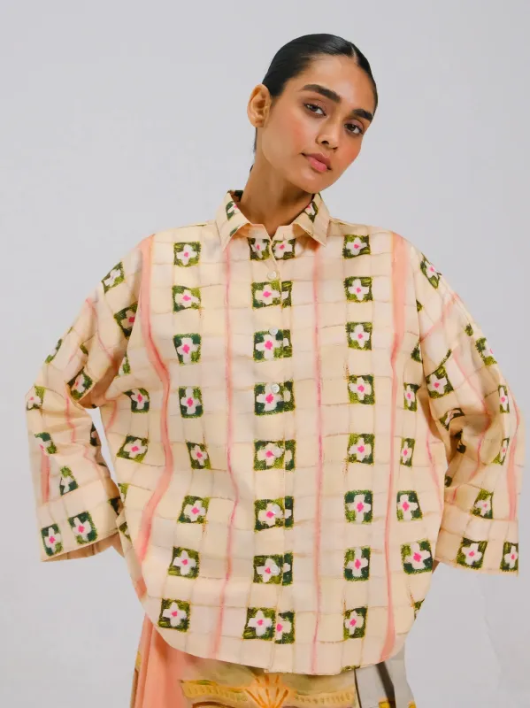 Panel Shirt made by Cord