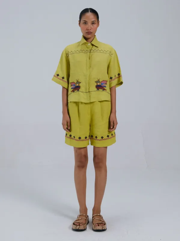 Leo Set (Ava Shirt+ Wide Leg Shorts) made by Cord