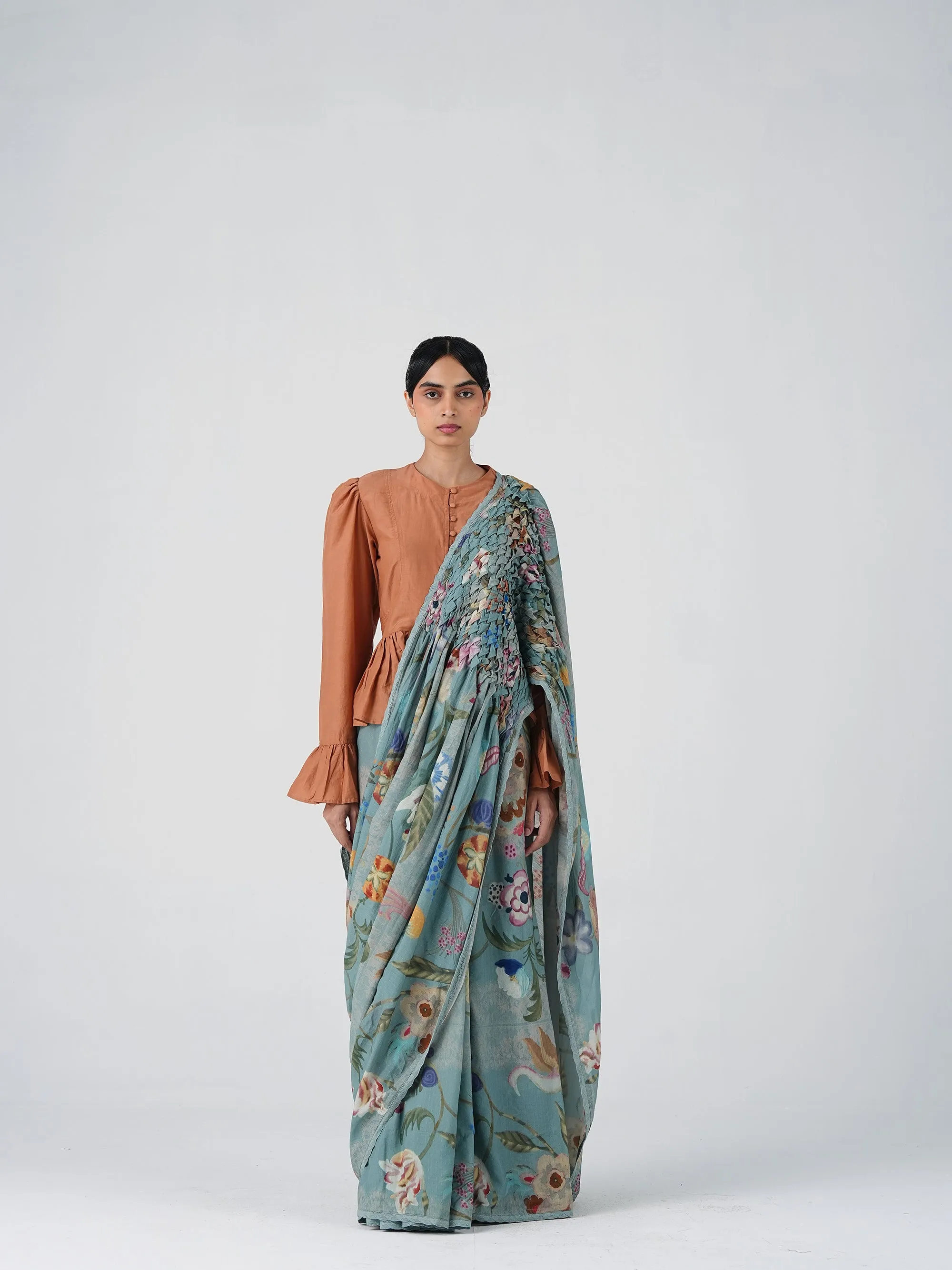 Smocked Saree sold by Cord