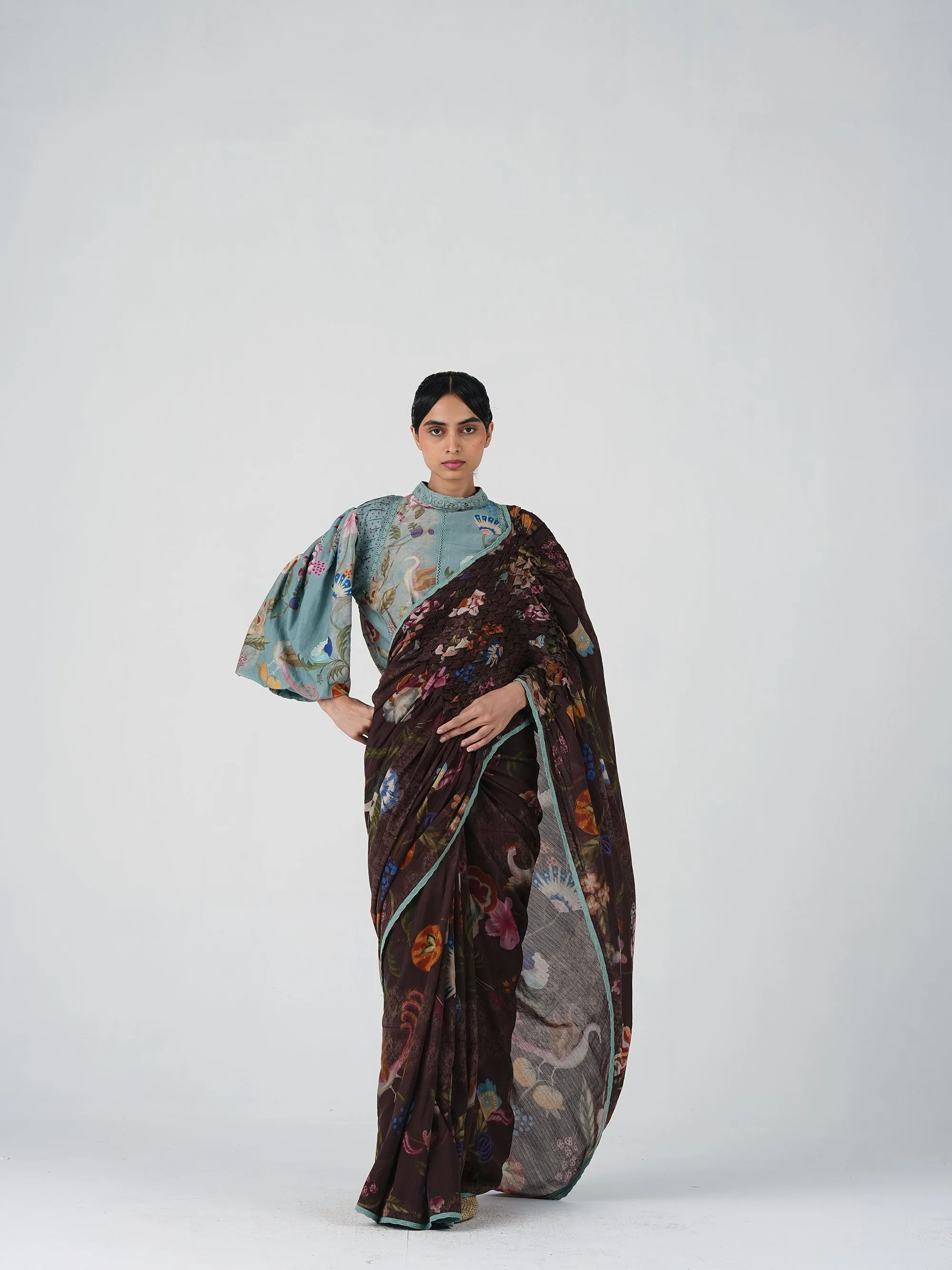 Smocked Saree sold by Cord product image thumbnail 4