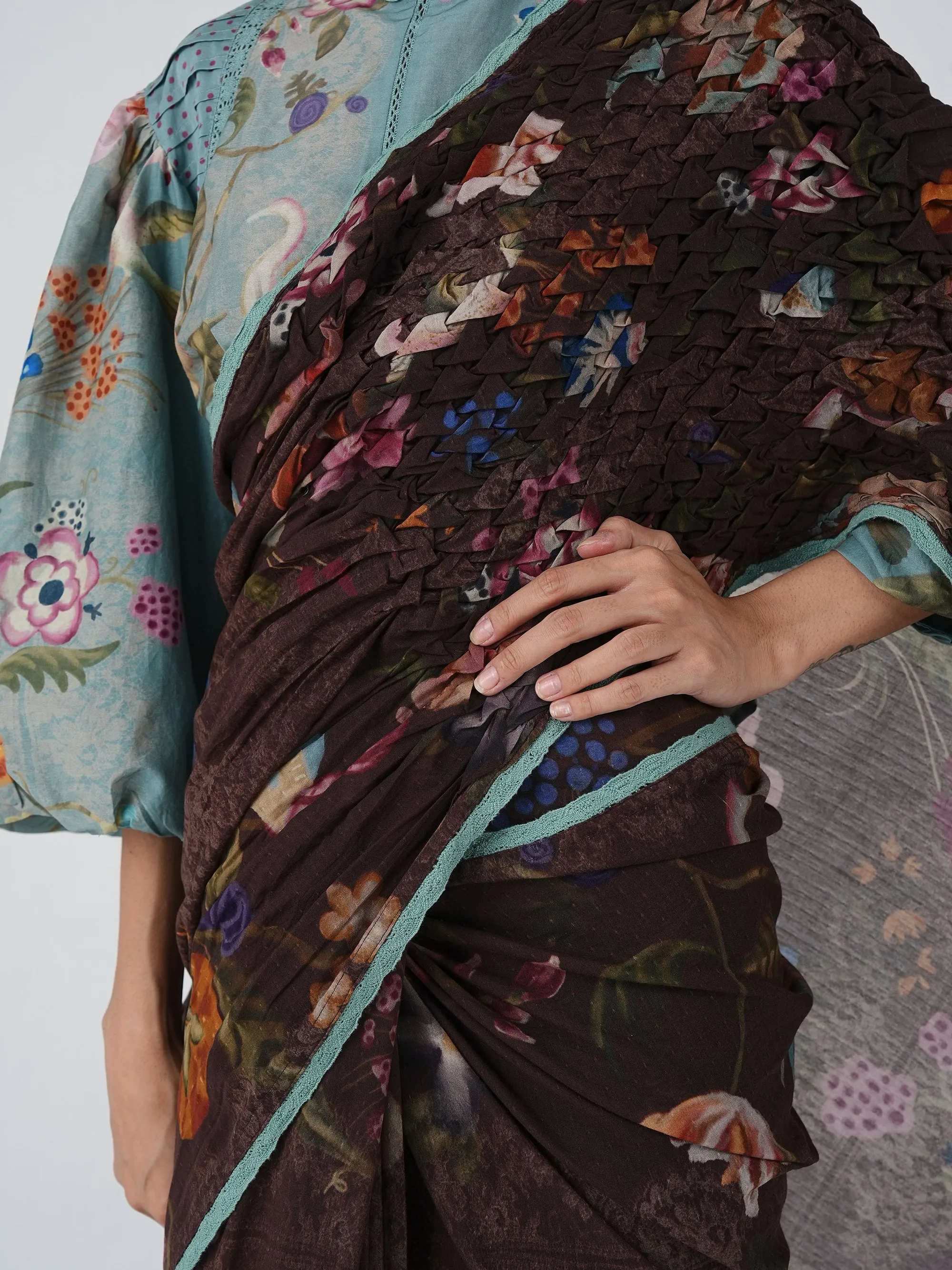 Smocked Saree sold by Cord product image thumbnail 5