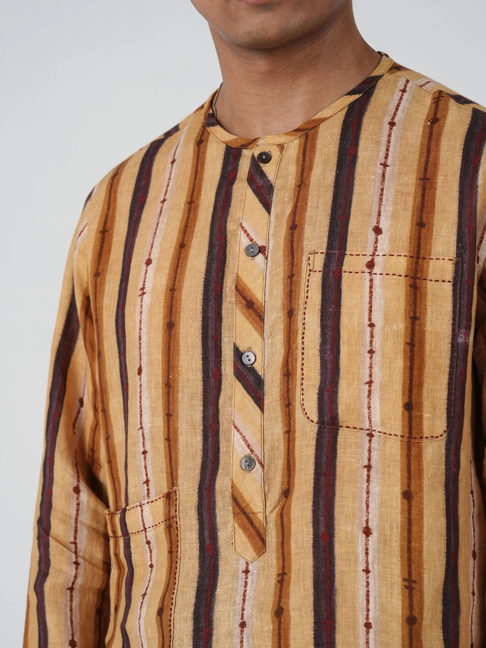 Zen Collarless Shirt sold by Cord product image thumbnail 3
