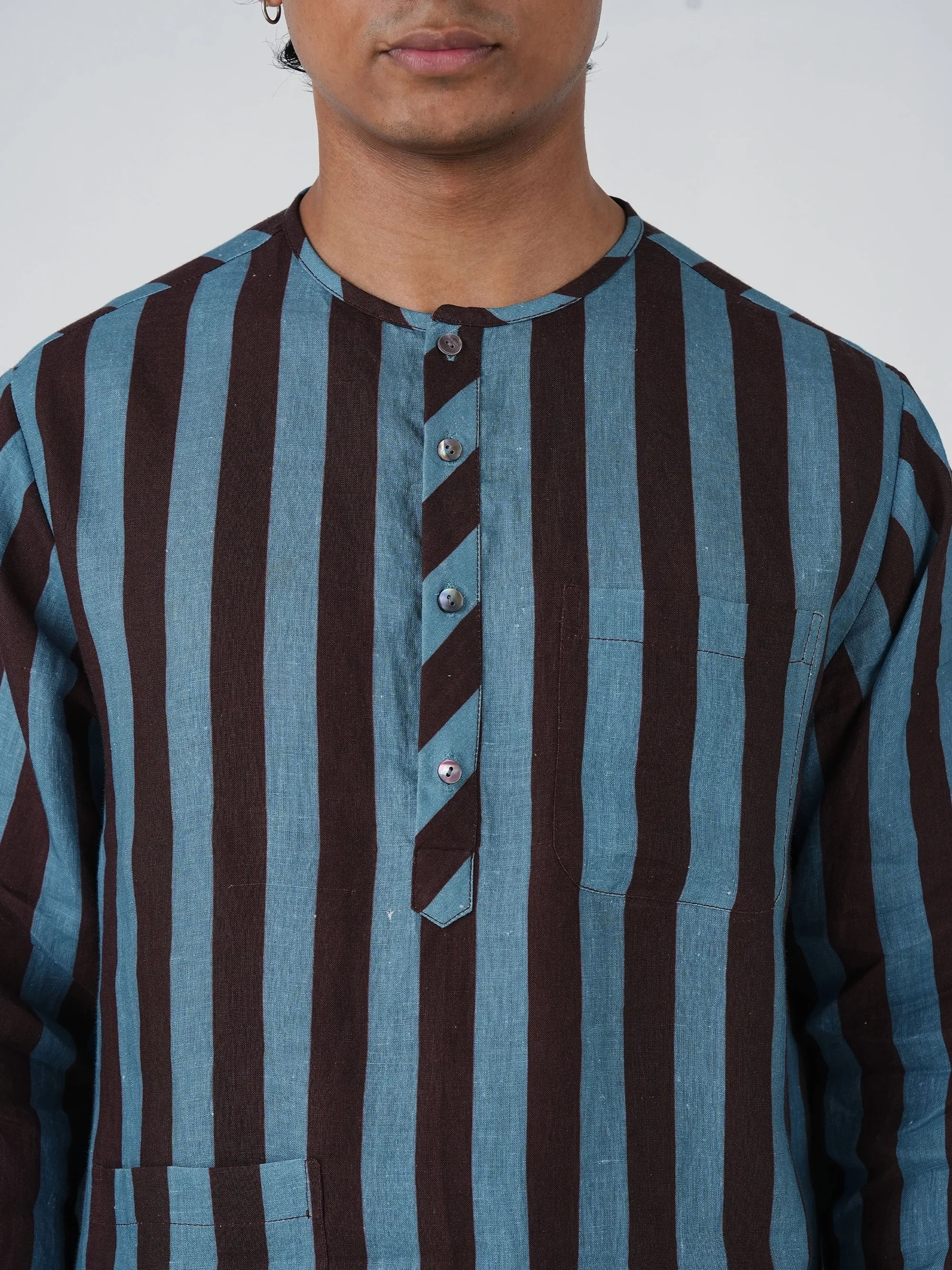 Zen Collarless Shirt sold by Cord product image thumbnail 3