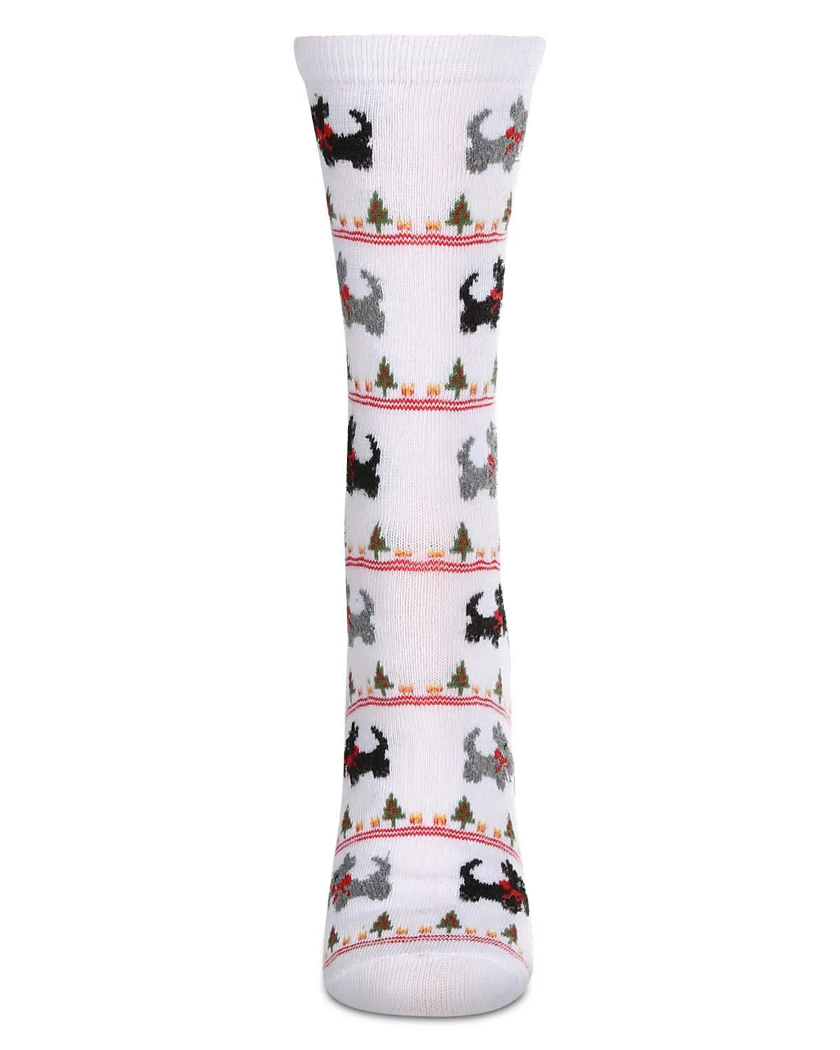 Women's Christmas Scottie Dog Crew Socks sold by MeMoi product image thumbnail 2
