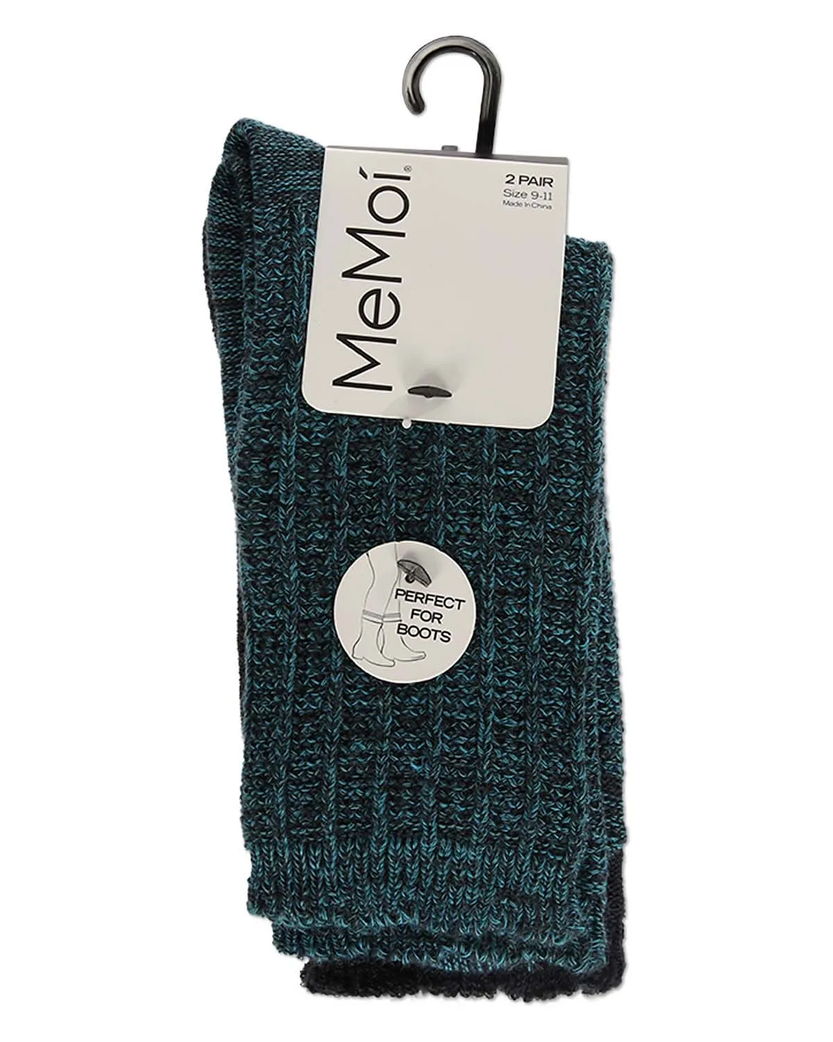 2 Pair Women's Scalloped-Cuff Cozy Knit Crew Socks sold by MeMoi product image thumbnail 3