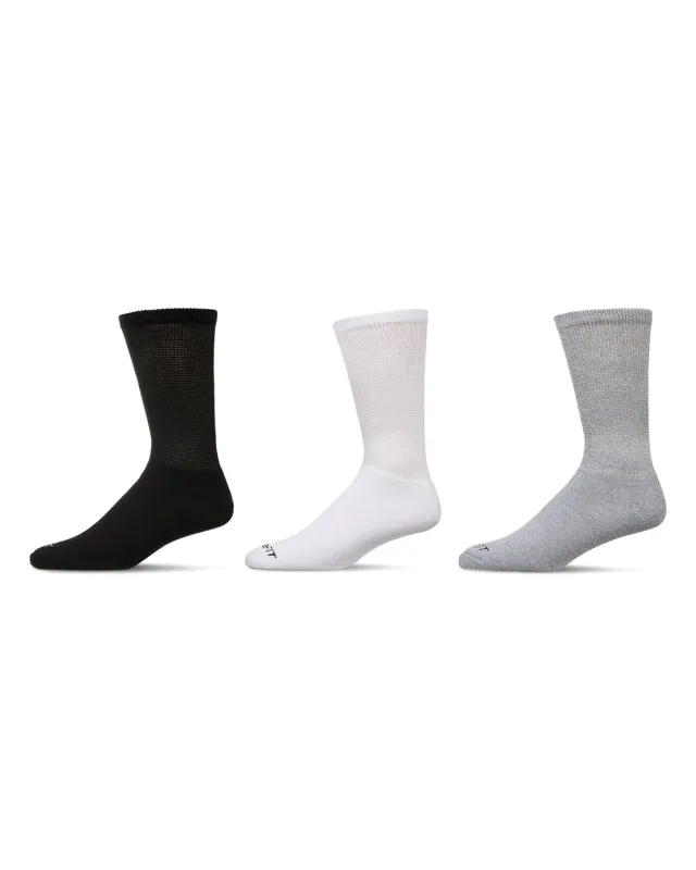 3 Pair Pack Full Cushioned Antimicrobial Diabetic Crew Socks sold by MeMoi