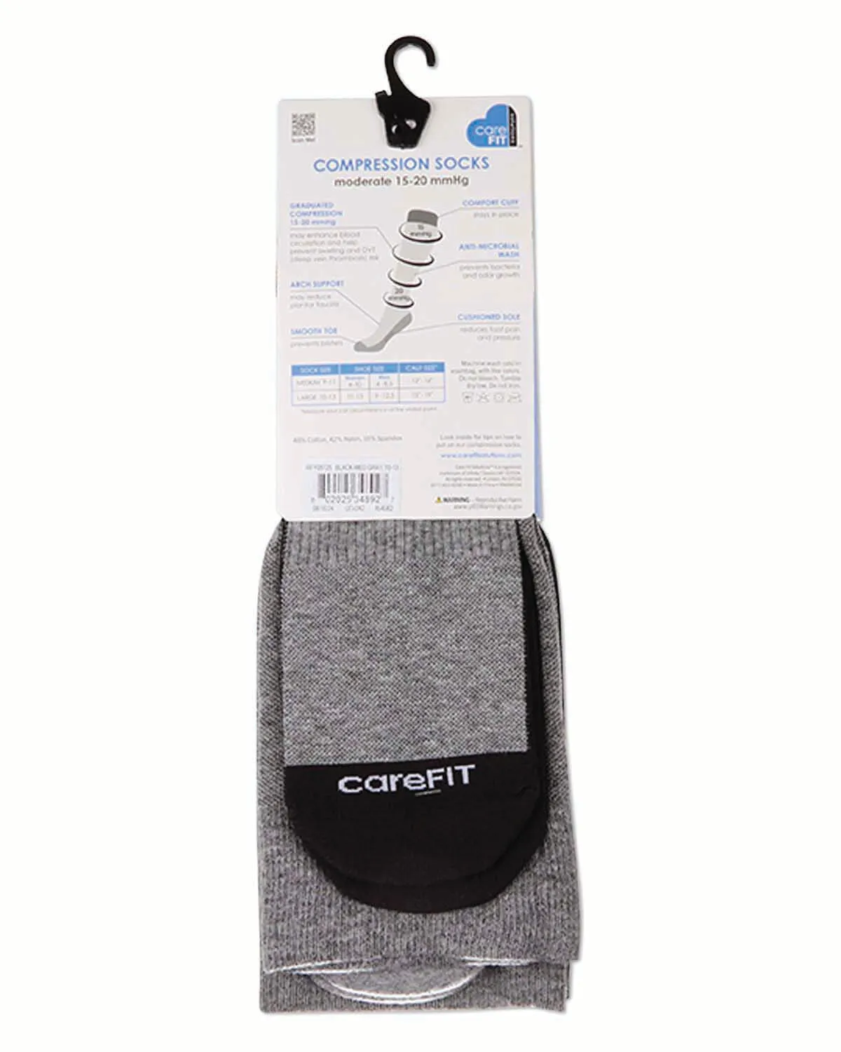 2 Pair Pack Contrast Solid Cotton Blend Graduated Compression Socks sold by MeMoi product image thumbnail 4