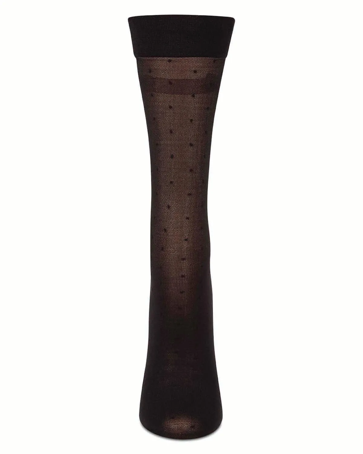 3 Pair Women's Sheer Dot and Opaque Solid Trouser Socks sold by MeMoi product image thumbnail 2