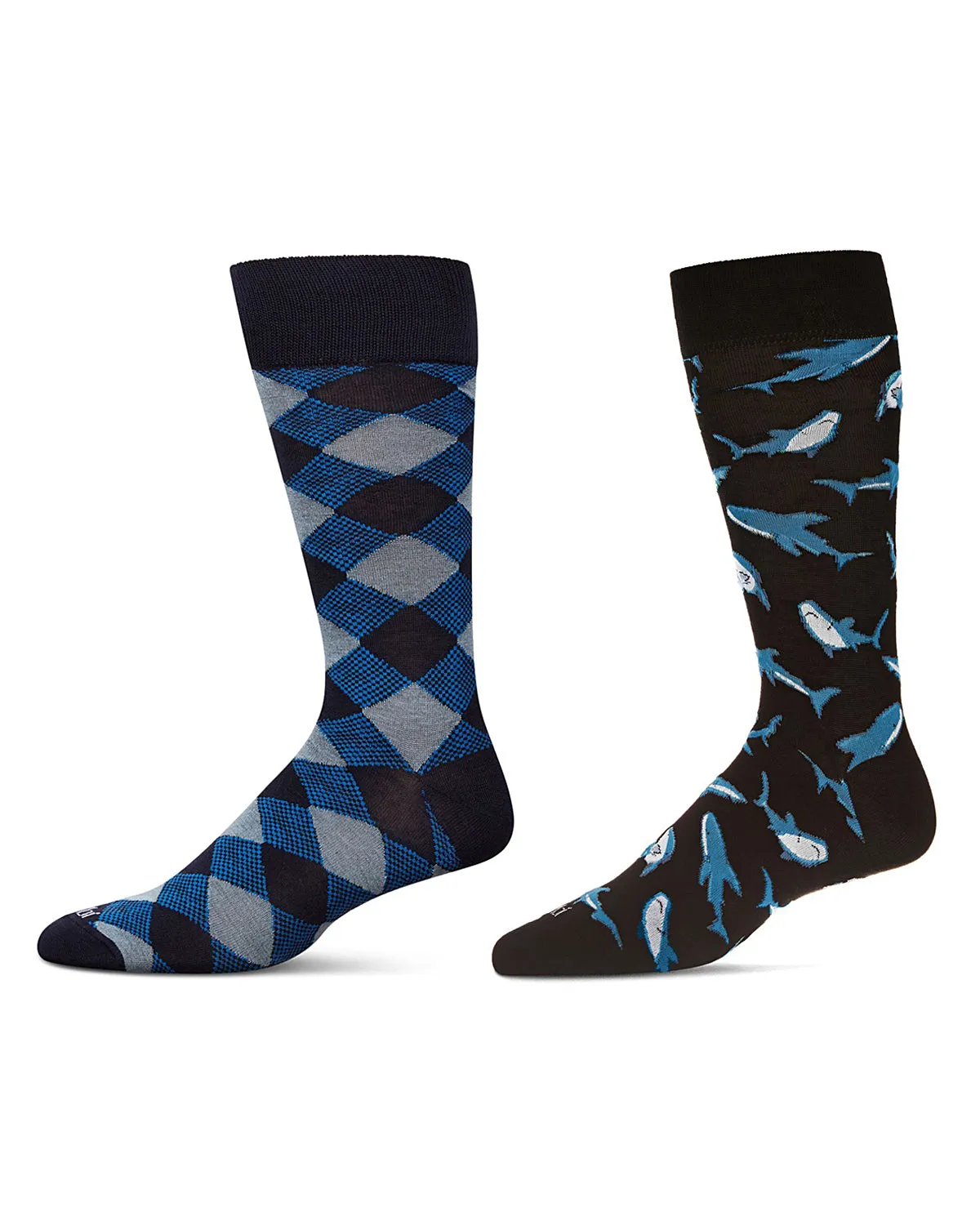 2 Pair Men's Rayon Blend Assorted Novelty Crew Socks sold by MeMoi