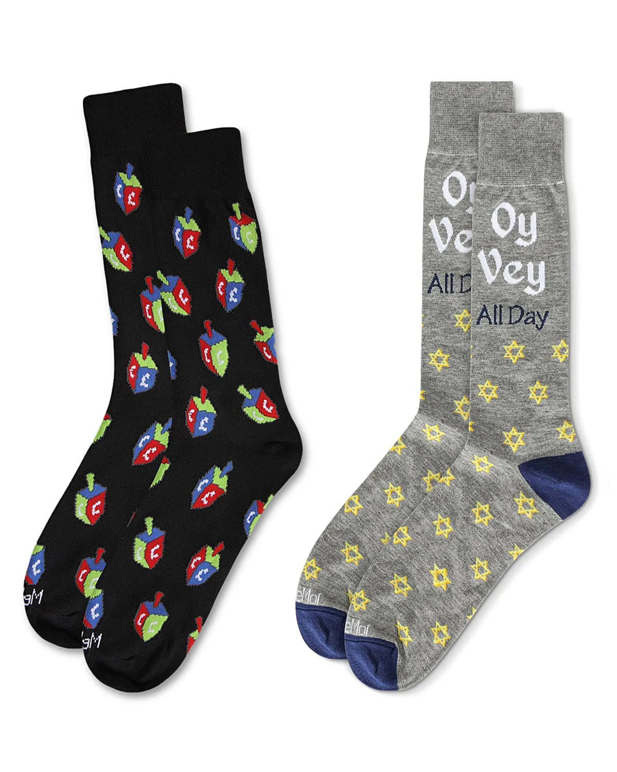 2 Pair Men's Rayon Blend Hanukkah Holiday Novelty Crew Socks sold by MeMoi product image thumbnail 5