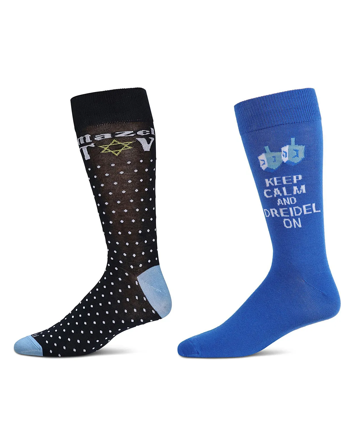2 Pair Men's Rayon Blend Hanukkah Holiday Novelty Crew Socks sold by MeMoi product image thumbnail 2