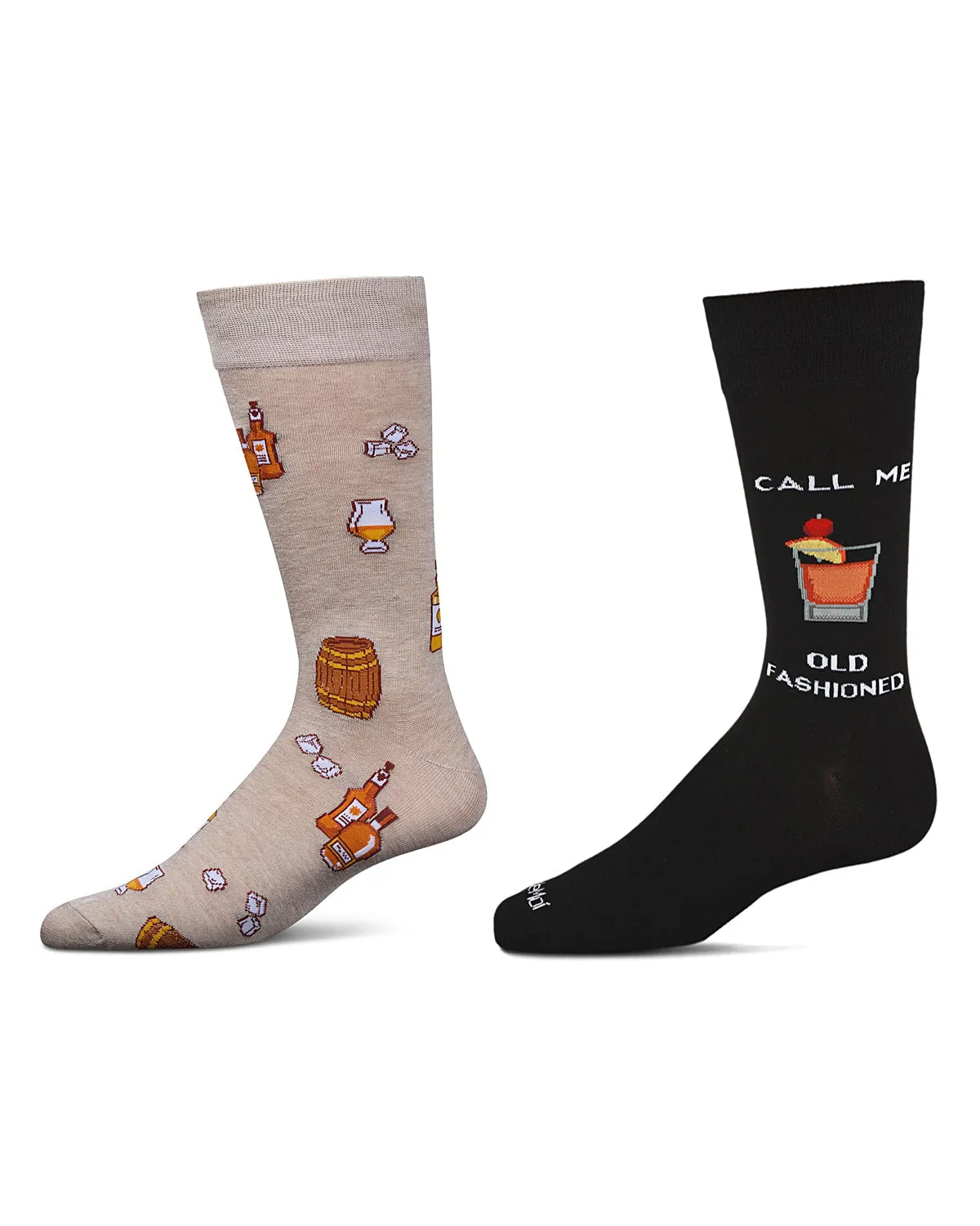 2 Pair Men's Rayon Blend "Food and Drink" Novelty Crew Socks sold by MeMoi product image thumbnail 4