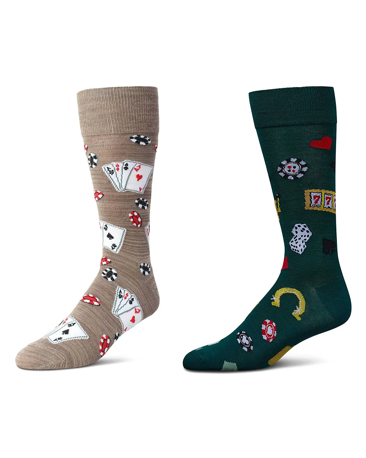 2 Pair Men's Rayon Blend Sports-Themed Novelty Crew Socks sold by MeMoi product image thumbnail 2