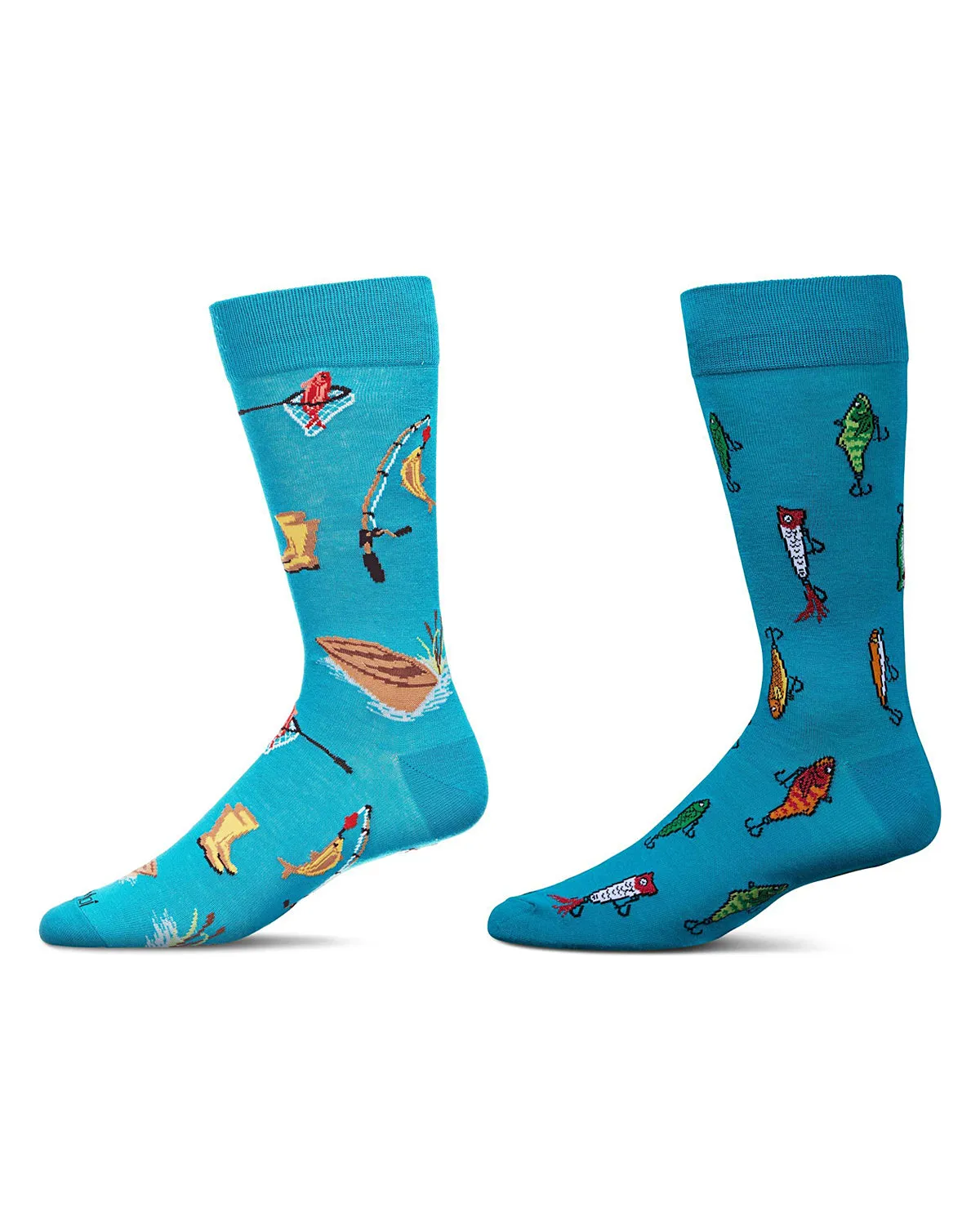 2 Pair Men's Rayon Blend Sports-Themed Novelty Crew Socks sold by MeMoi product image thumbnail 3