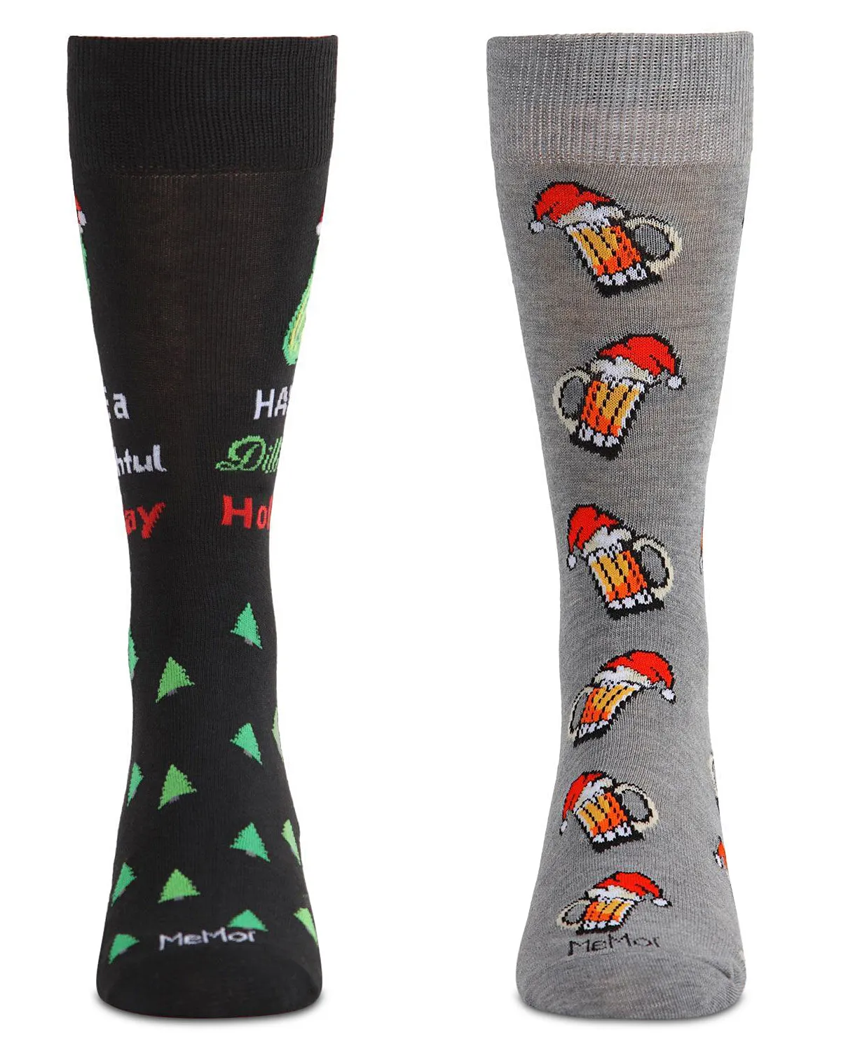 2 Pair Men's Rayon Blend "Holiday Cheer" Christmas Novelty Crew Socks sold by MeMoi product image thumbnail 4