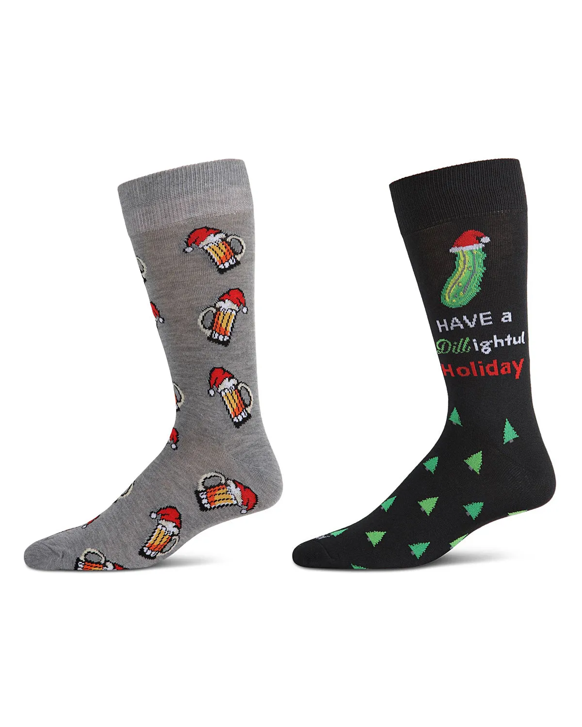 2 Pair Men's Rayon Blend "Holiday Cheer" Christmas Novelty Crew Socks sold by MeMoi product image thumbnail 2